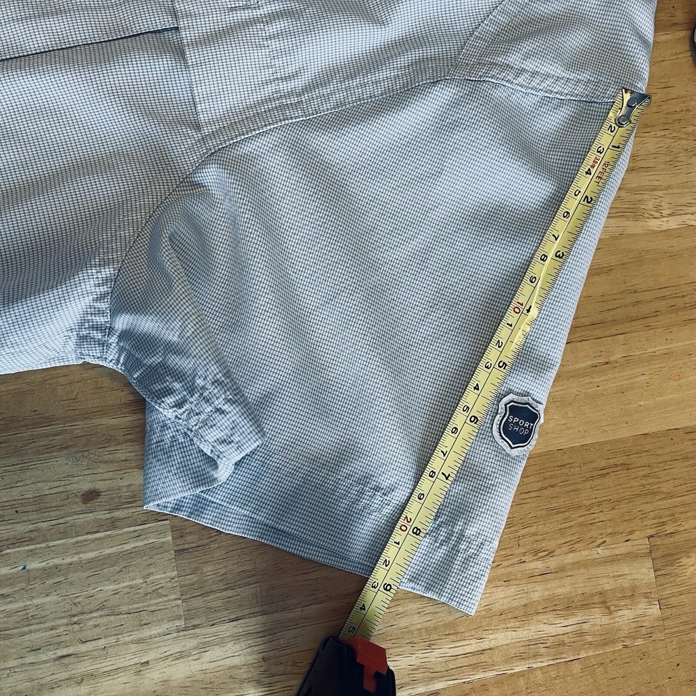 Eddie Bauer Men's Short Sleeve Moisture Wicking Shirt Large Gray White Fishing - Picture 11 of 11